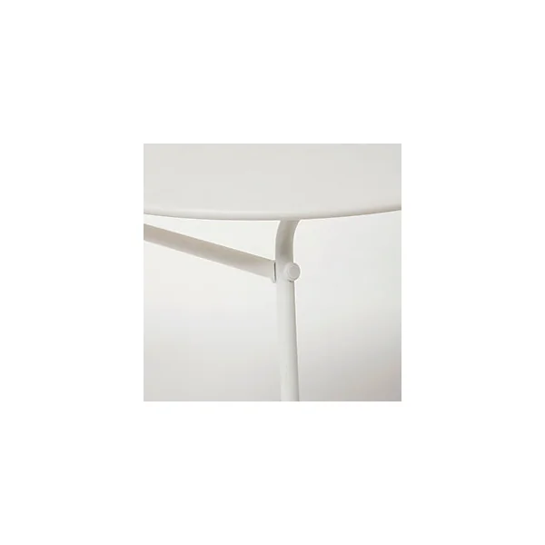 Table basse de jardin en acier Blooma Janeiro blanche ø50 cm