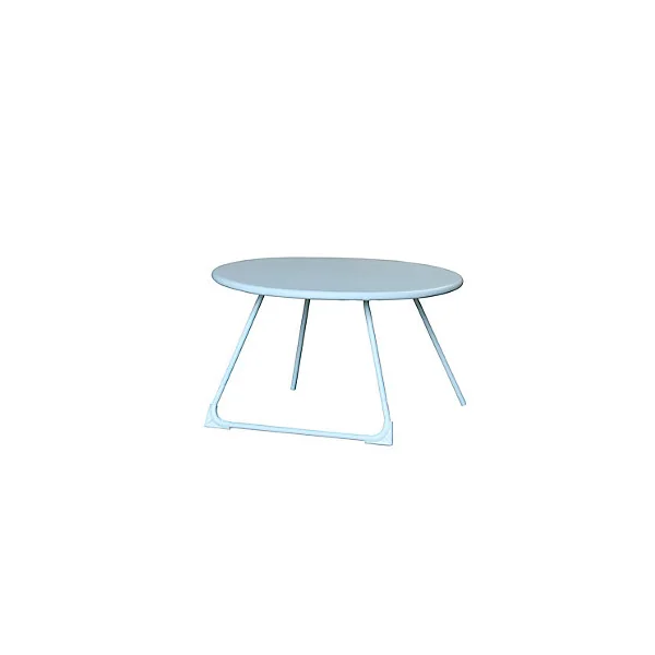Table basse de jardin en acier Blooma Janeiro blanche ø70 cm