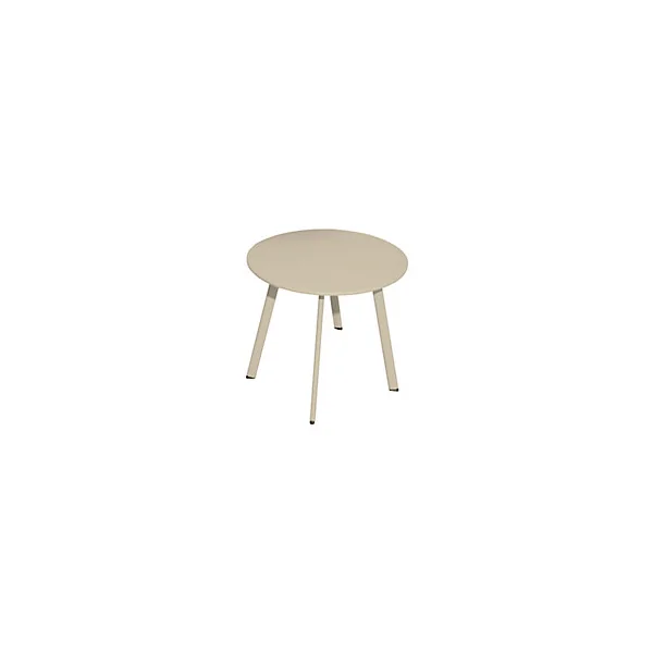 Table basse de jardin ronde en acier crème ProLoisirs Massai ø50 cm