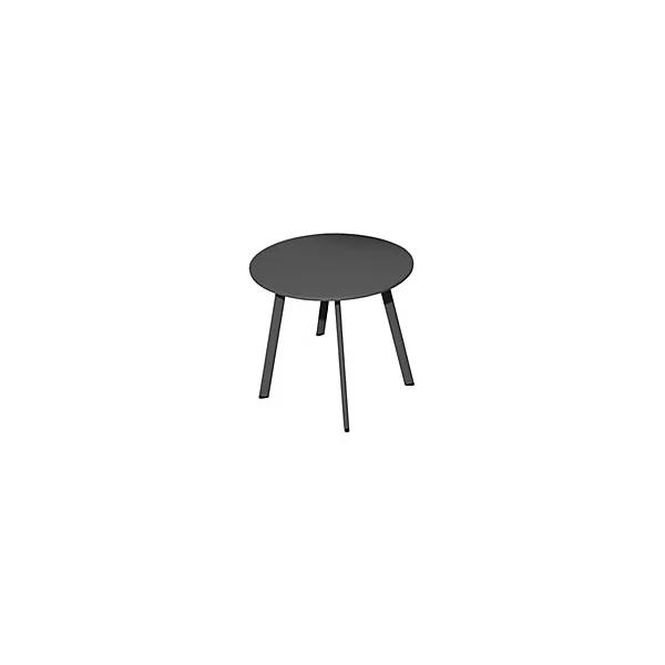 Table basse de jardin ronde en acier graphite ProLoisirs Massai ø40 cm