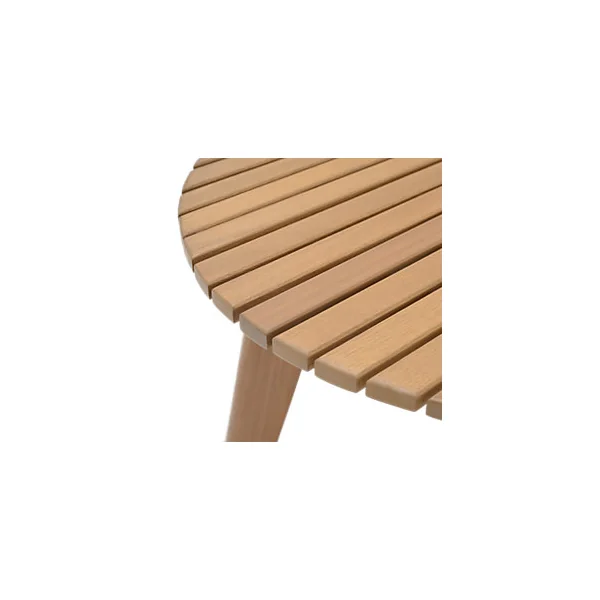 Table basse de jardin ronde en bois d'eucalyptus GoodHome Hania