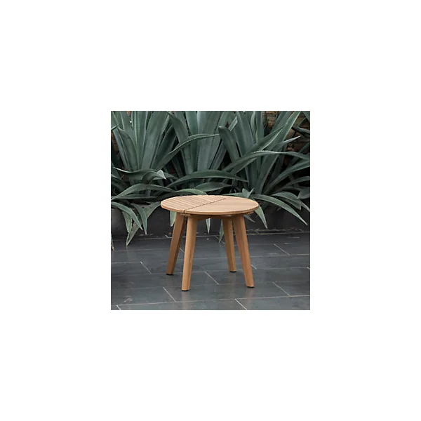 Table basse de jardin ronde en bois d'eucalyptus GoodHome Hania