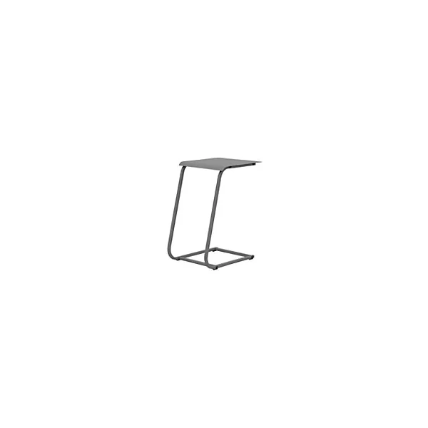 Table basse de jardin Violette II en acier coloris gris L.35 x l.48 x H.52 cm