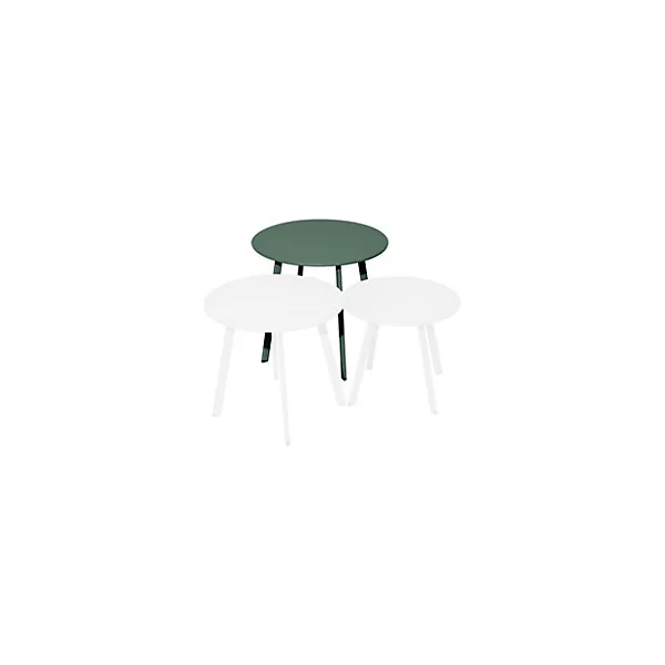 Table basse Masai Proloisirs acier mat vert P.50 cm x L.500 cm x H.43 cm