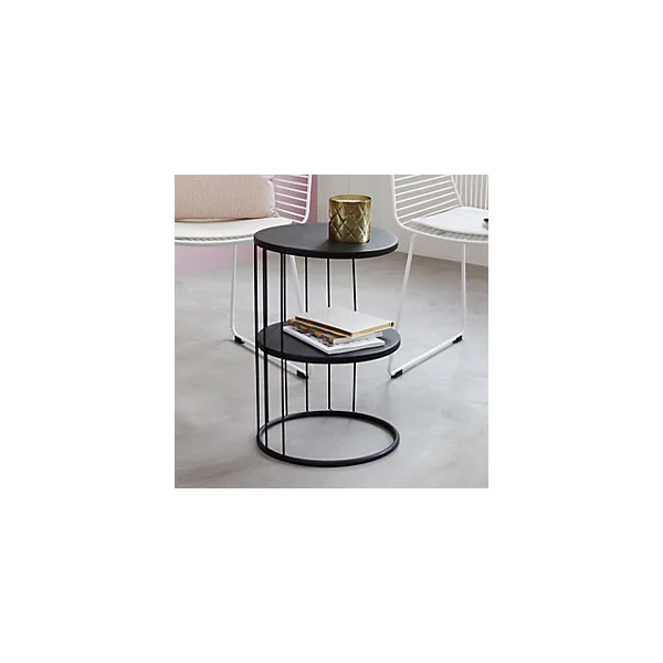 Table d'appoint Kobu Atmosphera ⌀ 36 cm noir
