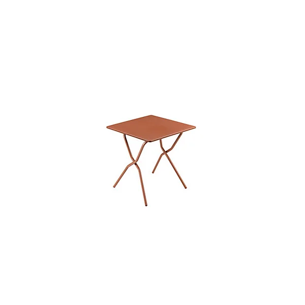 Table de balcon pliante Balcony en acier coloris rouge canyon L.64 x l.70 x H.73 cm