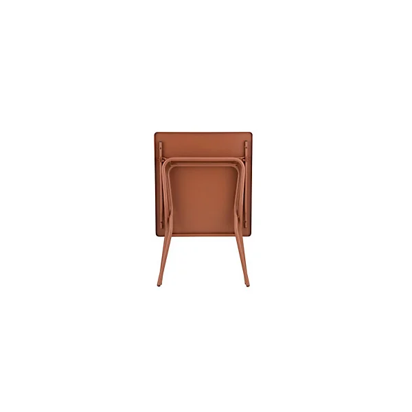 Table de balcon pliante Balcony en acier coloris rouge canyon L.64 x l.70 x H.73 cm