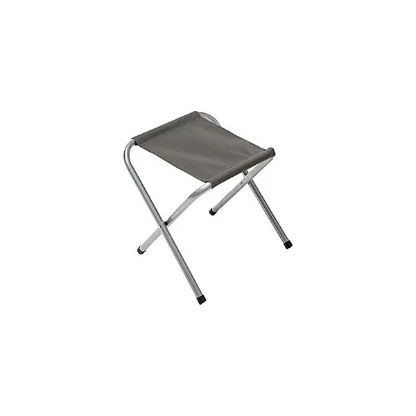Table de camping + 4 tabourets gris Hespéride
