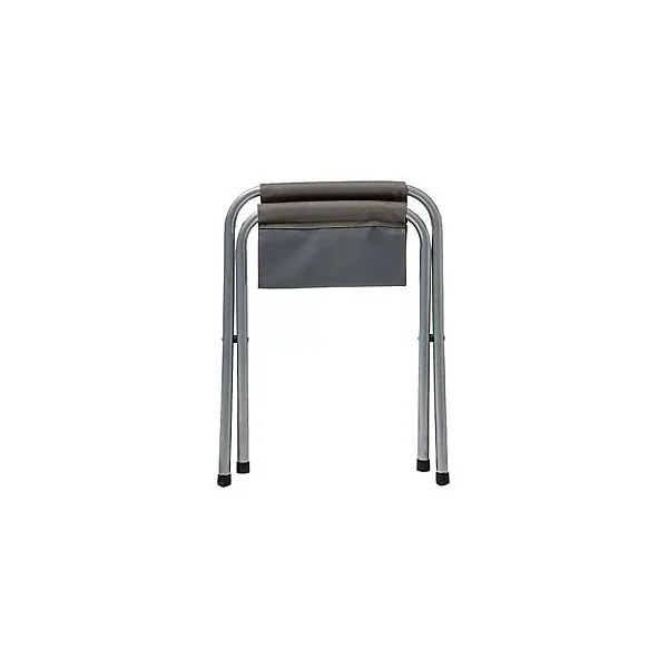 Table de camping + 4 tabourets gris Hespéride