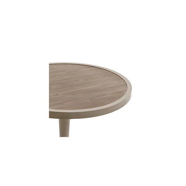 Table de jardin 2 personnes Bistro Ovialon coloris beige Hespéride ⌀70 x H.75,5 cm