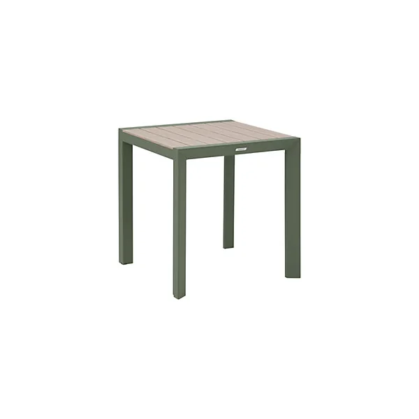 Table de jardin 2 personnes Evasion coloris lin et laurier Hespéride L.75 x l.70 x H.70 cm