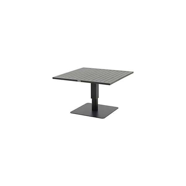 Table de jardin 4 personnes Salimia coloris graphite Hespéride L.110 x l.110 x H.69 cm