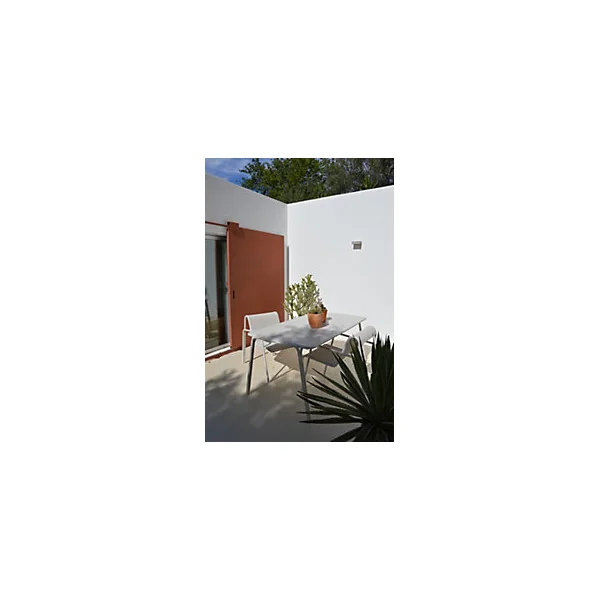 Table de jardin acier Atlas crème Arcane L.160 x l.90 x H.75 cm