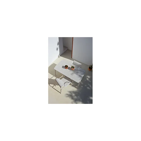 Table de jardin acier Atlas crème Arcane L.160 x l.90 x H.75 cm