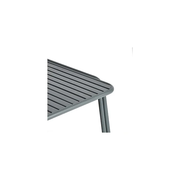 Table de jardin acier Atlas gris anthracite Arcane L.160 x l.90 x H.75 cm