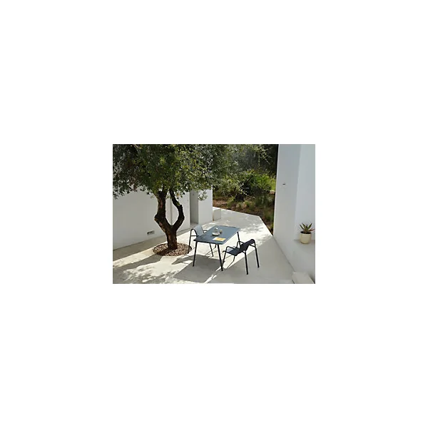 Table de jardin acier Atlas gris anthracite Arcane L.160 x l.90 x H.75 cm