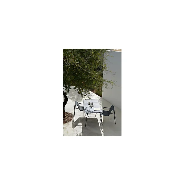 Table de jardin acier Atlas gris anthracite Arcane L.160 x l.90 x H.75 cm