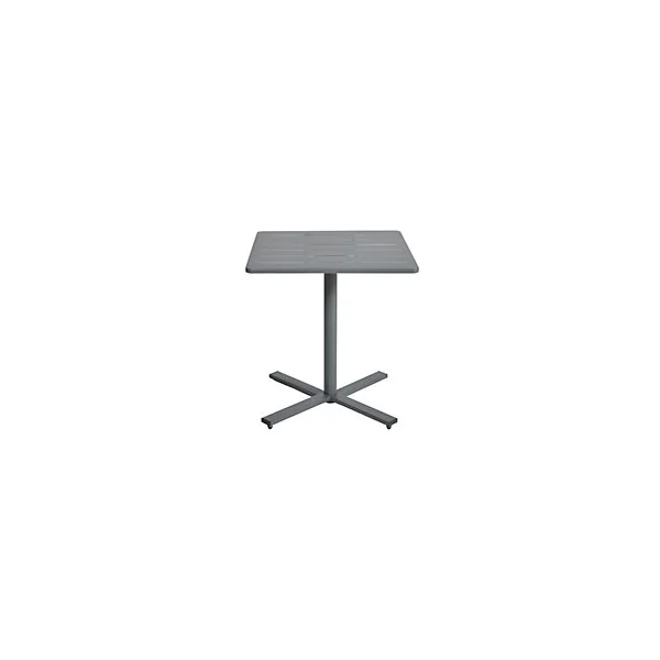 Table de jardin acier Atlas gris anthracite Arcane L.70 x l.70 x H.74 cm