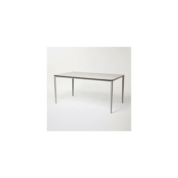 Table de jardin aluminium rectangulaire Blooma Mayotte grise 160 x 90 cm
