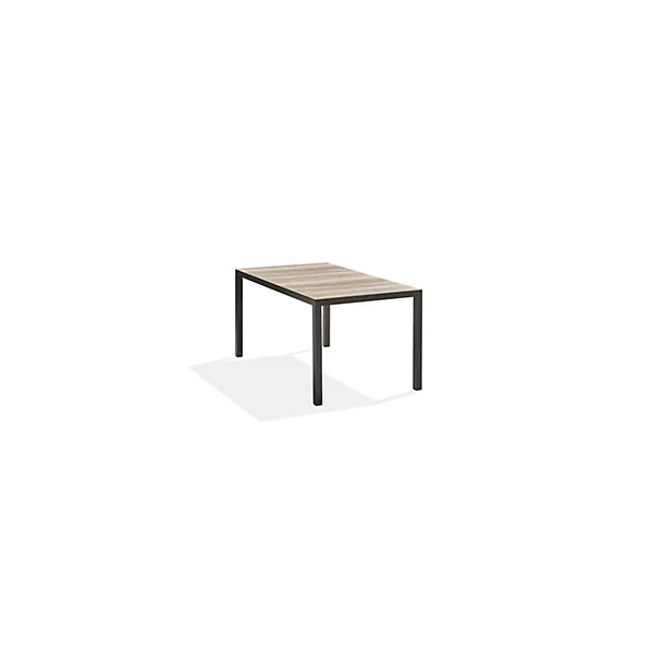 Table de jardin Boston aluminium imitation bois clair L.150 x l.90 x H.75 cm DCB Garden