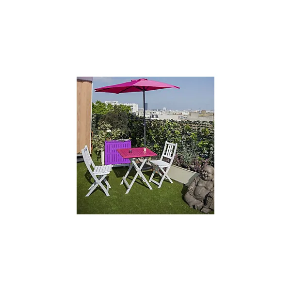 Table de jardin console de jardin burano aubergine pliante 130 x 65 cm