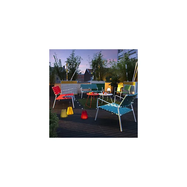 Table de jardin d'appoint en métal Nova ø50 cm eucalyptus