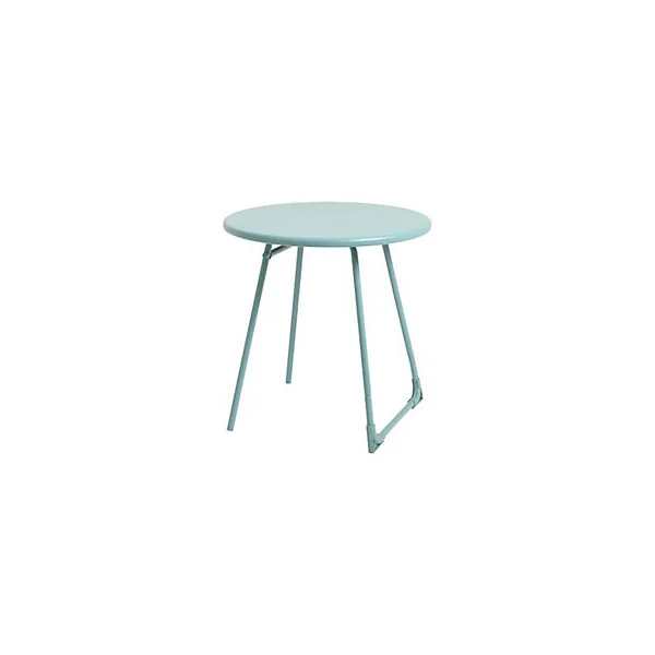 Table de jardin d'appoint en métal Nova ø50 cm eucalyptus