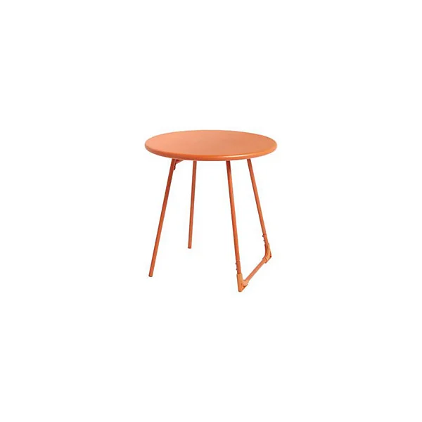 Table de jardin d'appoint en métal Nova ø50 cm rouge vegas