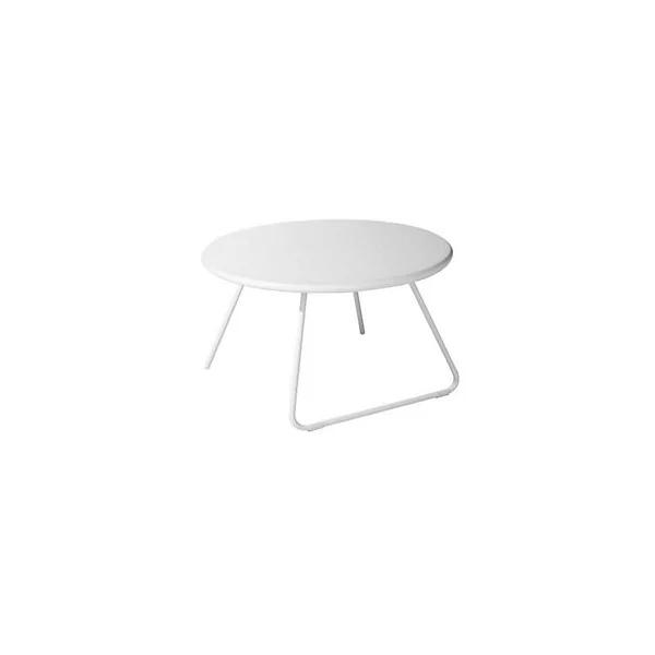 Table de jardin d'appoint en métal Nova ø70 cm blanc