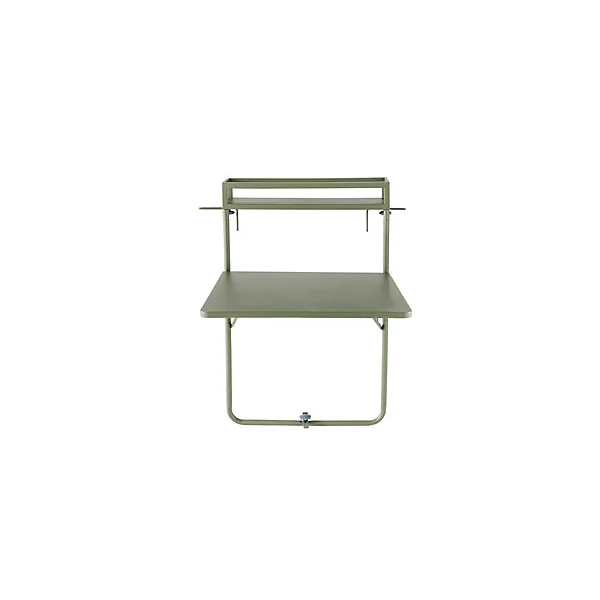 Table de jardin de balcon pliante et extensible en métal GoodHome Saba kaki 70 x 60 cm