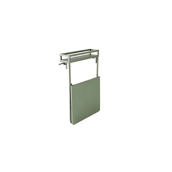 Table de jardin de balcon pliante et extensible en métal GoodHome Saba kaki 70 x 60 cm