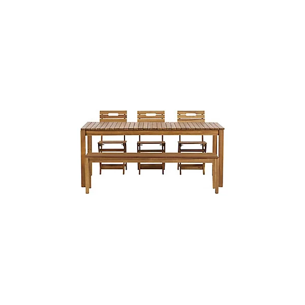 Table de jardin Denia en bois L.150 x l.90 x H.75 cm GoodHome