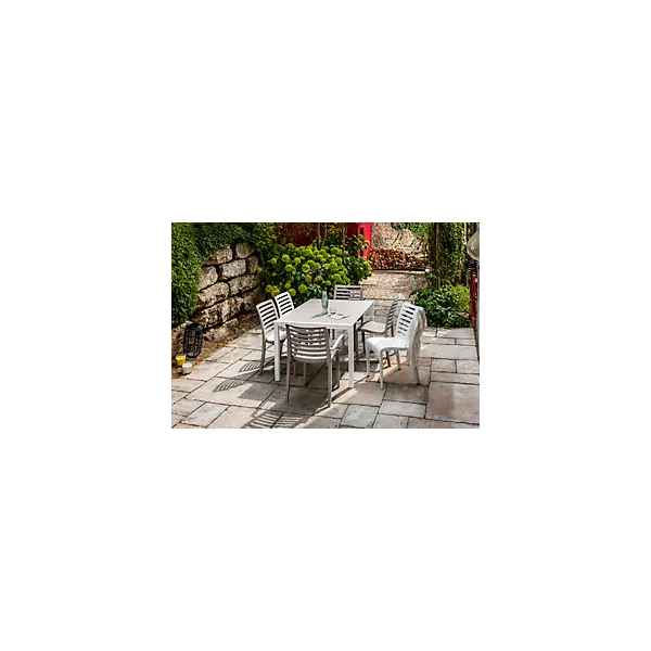 Table de jardin Eden Grosfillex L.165 x l.87 x H.74 cm blanc lin