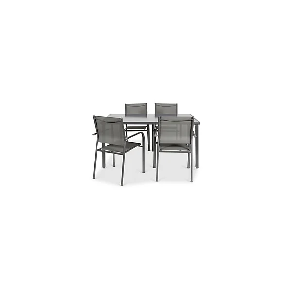 Table de jardin en acier Dallas 150 x 90 cm