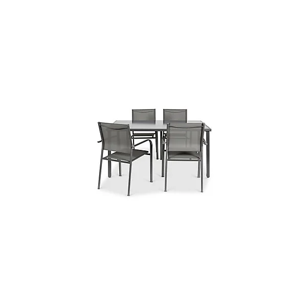 Table de jardin en acier Dallas 150 x 90 cm