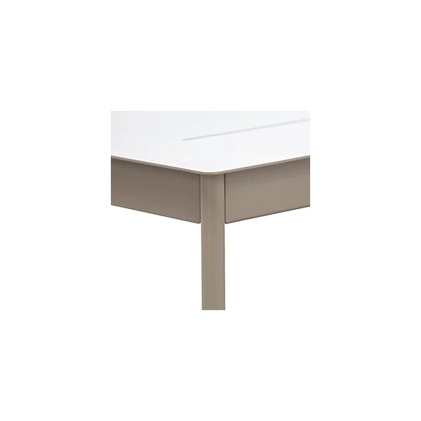 Table de jardin en aluminium Santa Cruz GoodHome coloris peyote 2-4 personnes