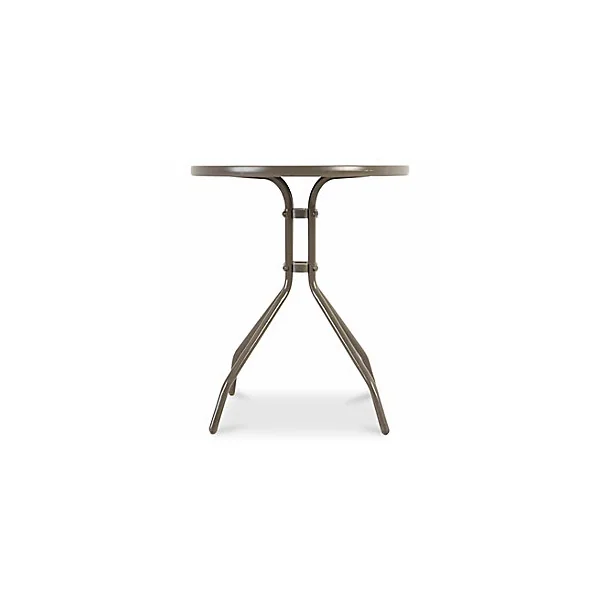 Table de jardin en métal Bari grise ø60 cm