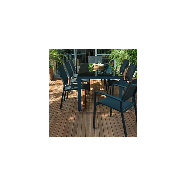 Table de jardin en métal Halis 180 x 90 cm