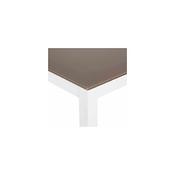 Table de jardin en métal Janeiro blanche 150 x 90 cm