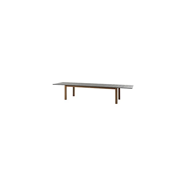 Table de jardin extensible 10-14 personnes Miceira coloris miel et graphite Hespéride L.266/395 x l.110 x H.75 cm