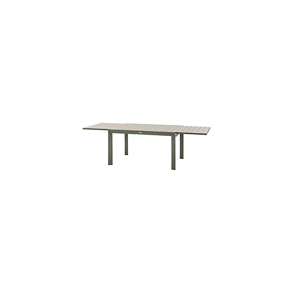 Table de jardin extensible 8-10 personnes Evasion coloris laurier Hespéride L.140/202 x l.100 x H.75 cm