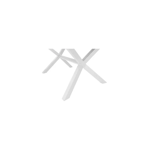 Table de jardin extensible Absolu blanc céramique Praline Proloisirs L.180/280 x l.100 x H.76,5 cm