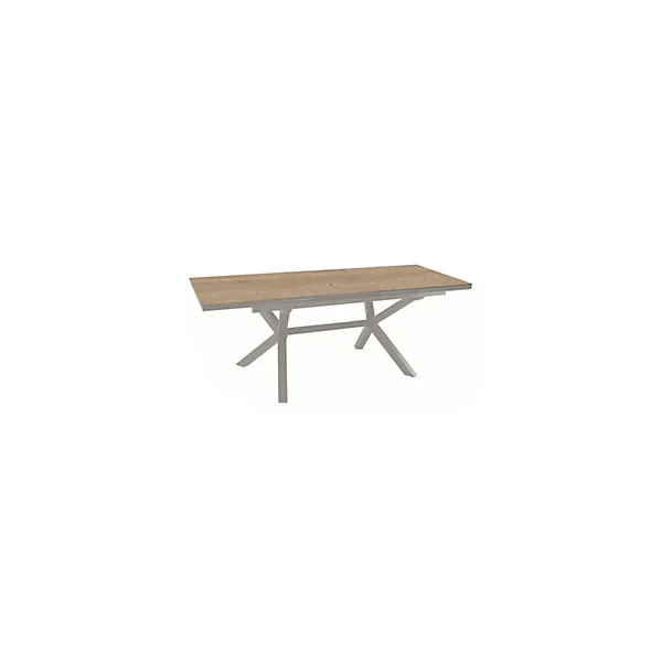 Table de jardin extensible Absolu crème céramique Lenk Proloisirs L.180/240 x l.100 x H.76,5 cm