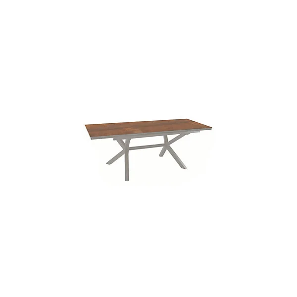 Table de jardin extensible Absolu crème céramique Oxyde Proloisirs L.180/240 x l.100 x H.76,5 cm