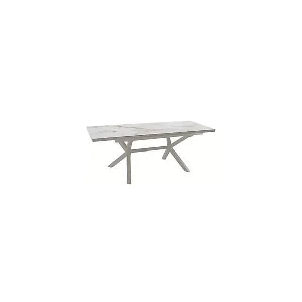 Table de jardin extensible Absolu crème céramique Praline Proloisirs L.180/240 x l.100 x H.76,5 cm