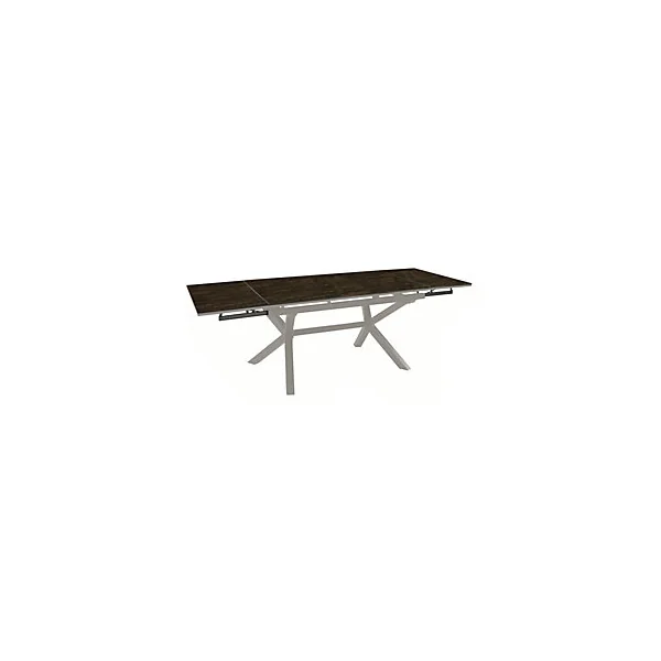 Table de jardin extensible Absolu crème HPL bambou L.180/280 x l.100 x H.76 cm Proloisirs