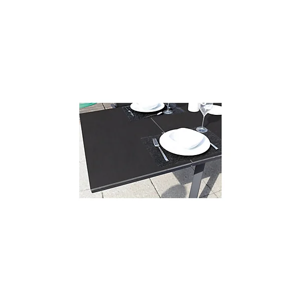 Table de jardin extensible Absolu graphite céramique Filata Proloisirs L.180/280 x l.100 x H.76,5 cm