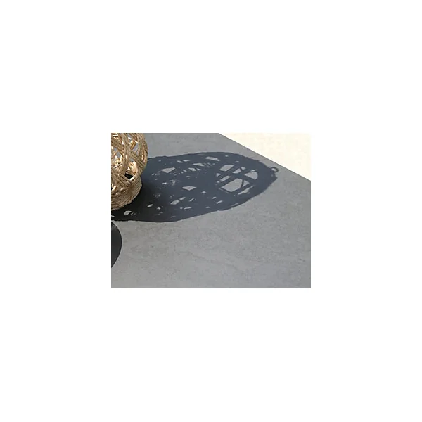 Table de jardin extensible Absolu Proloisirs céramique mat coloris Black Boreal châssis graphite P.100 cm x L.180/240 cm x H.77 cm