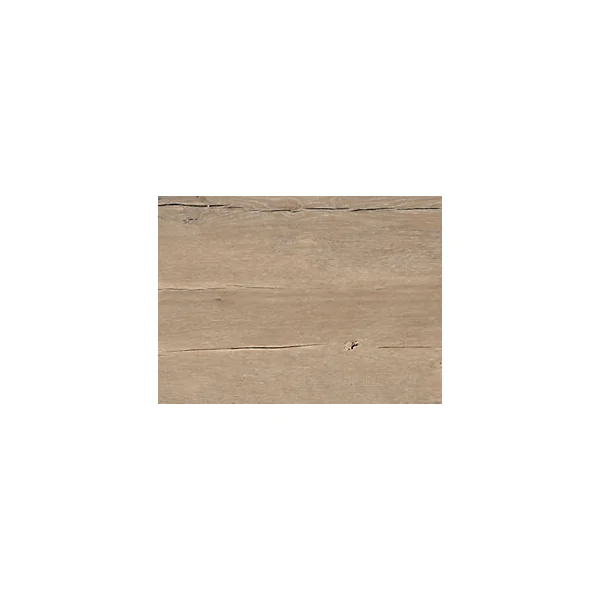 Table de jardin extensible Absolu Proloisirs céramique mat coloris chêne clair châssis blanc P.100 cm x L.180/240 cm x H.77 cm