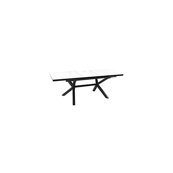 Table de jardin extensible Absolu Proloisirs céramique mat P.100 cm x L.180/240 cm x H.77 cm